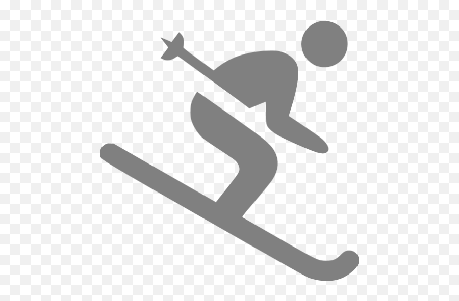 Gray Skiing Icon - Transparent Skiing Clipart Png,Skis Png