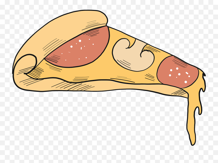Slice Of Pizza Clipart - Dessin Cor De Chasse Png,Pizza Clipart Png
