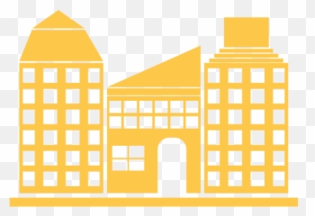 Building City Hotel Office Icon - Yellow Png