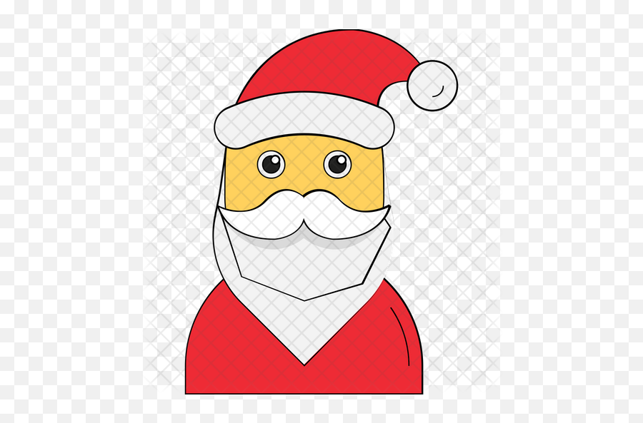 Santa Face Icon Of Colored Outline - Santa Claus Png,Santa Face Png