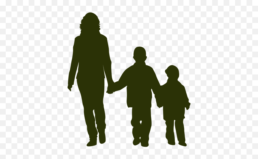 Mom With Two Sons - Transparent Png U0026 Svg Vector File Silueta De Una Mamá,Mom Tattoo Png