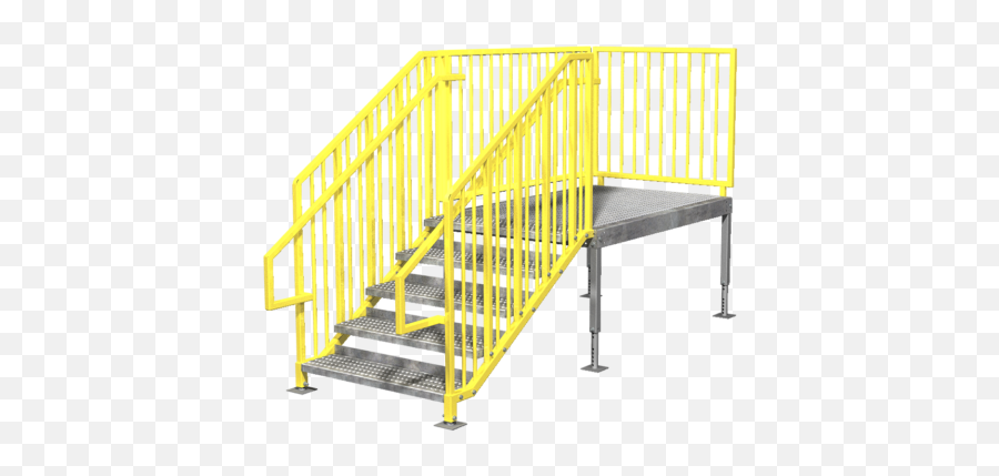 Portable Stairs - Prefab Ibc U0026 Osha Options In Stock Temporary Stairs For Construction Png,Stair Png