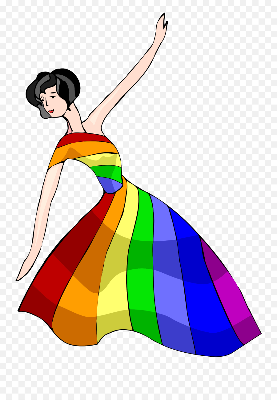 Dress Clothing Rainbow Woman - Rainbow Dress Clipart Png Rainbow Dress Clipart,Woman In Dress Png