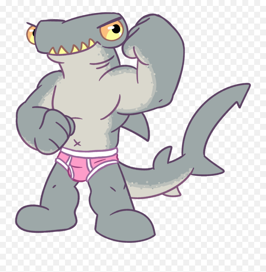 Hammerhead Shark In Underwear U2014 Weasyl - Drawing Cartoon Hammerhead Shark Png,Hammerhead Shark Png
