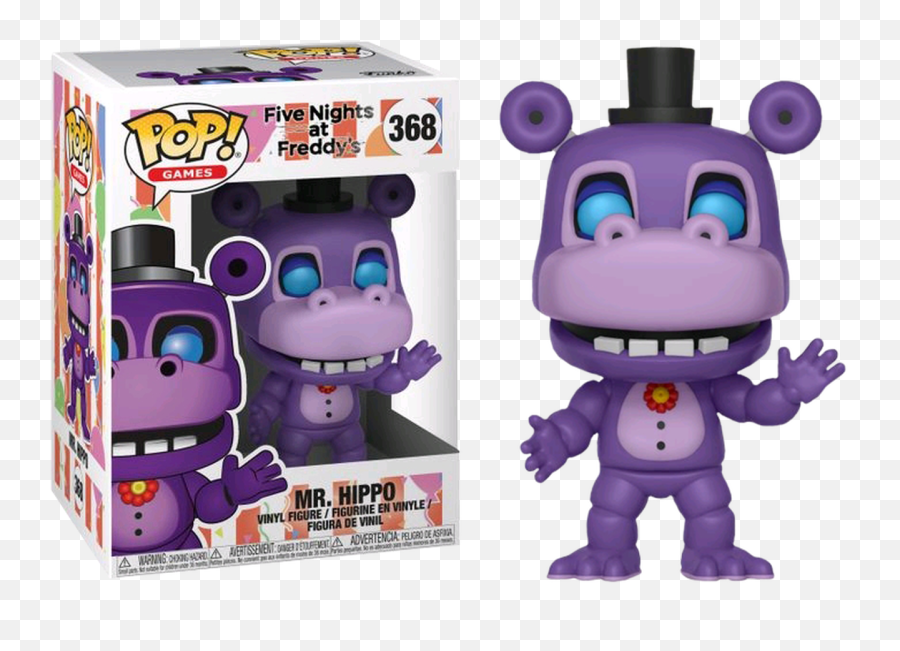 Freddy Fazbearu0027s Pizzeria Simulator - Mr Hippo Pop Vinyl Figure Funko Pop Five Nights At Mr Hippo Png,Freddy Fazbear Png