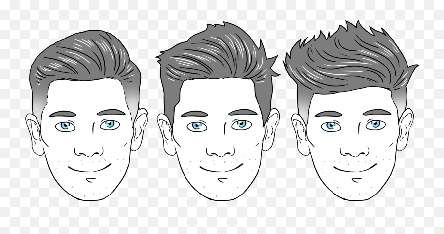 How To Match Your Face Shape With A Hairstyle Man For Himself - Male  Drawings Of Hairstyles Png,Hair Style Png - free transparent png images -  