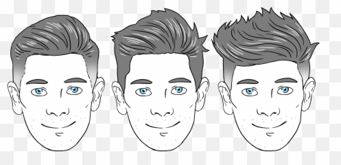 How To Match Your Face Shape With A Hairstyle Man For Himself - Male Drawings Of Hairstyles Png,Hair Style Png