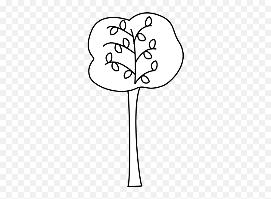 Tree Black And White Clip Art Trees - Dot Png,Tree Clipart Black And White Png