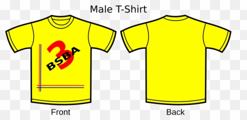 Yellow T - Shirt Template png