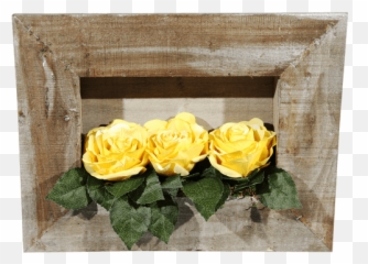 Silk Yellow Rose Frame - Picture png