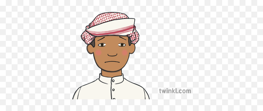 Arab Boy Sad Illustration - Twinkl Illustration Png,Sad Png