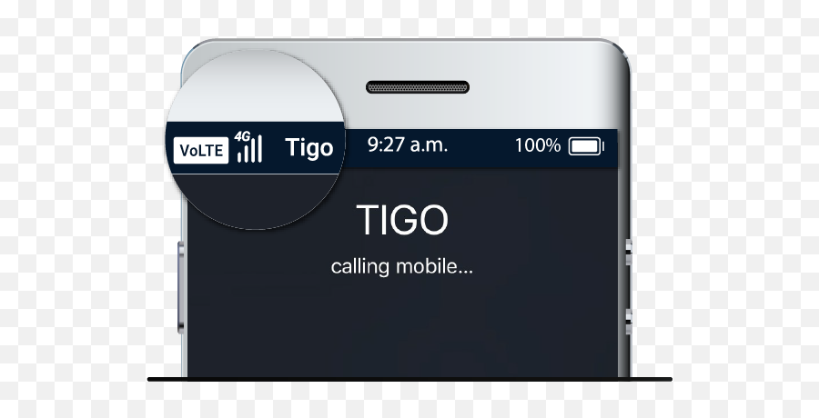 Qué Es 4g Volte Tigo Móvil U2013 Colombia - Horizontal Png,Icono Telefono Png