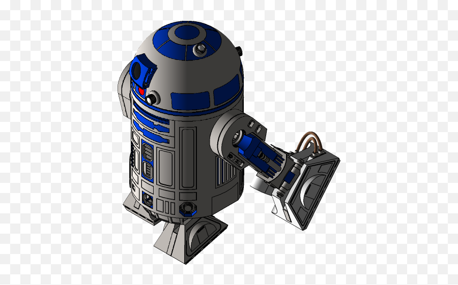 R2d2 3d Cad Model Library Grabcad Png Transparent