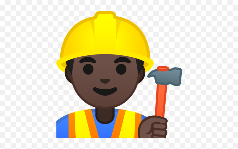 Google - Construction Work Emoji Png 512x512 Png Clipart Man Construction Worker Png,Construction Helmet Png