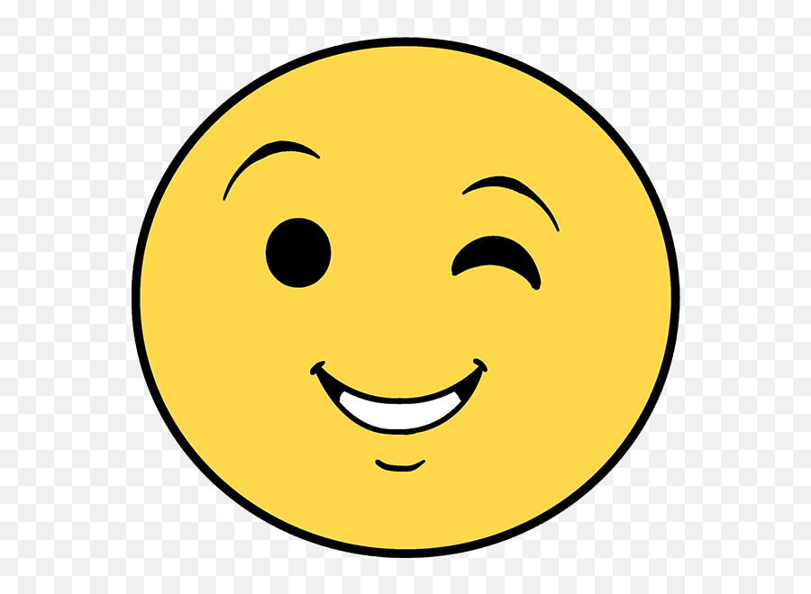 Winky Face Drawing - Smiley Png,Winky Face Emoji Png