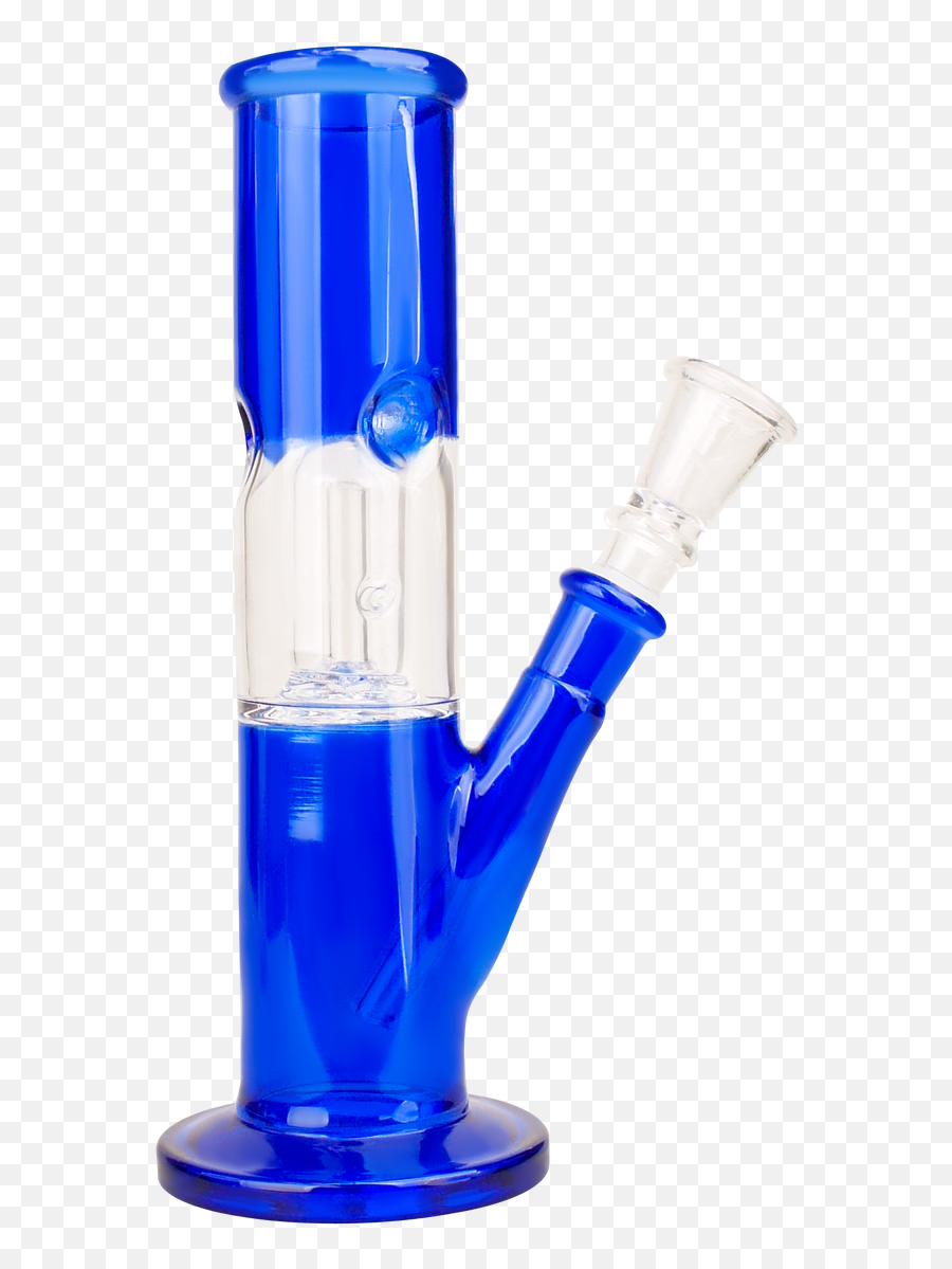 8u201d Glass Bong - Straight Tube W Dome Perc 14mm Female Joint Blue Laboratory Equipment Png,Bong Transparent Png