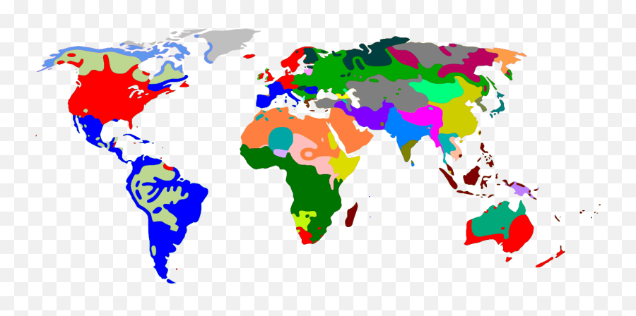 World Map - Human Genetic Diversity Map Png,World Map Png Transparent Background