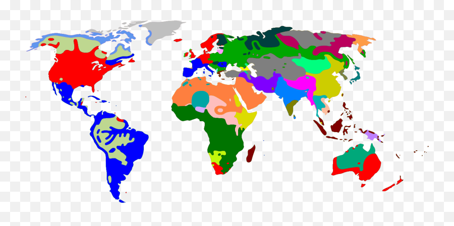 World Map - Human Genetic Diversity Map Png,World Map Png Transparent ...