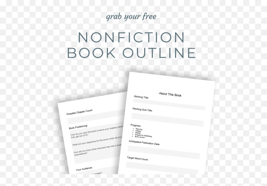 Nonfiction Book Outline Template - Horizontal Png,Book Outline Png
