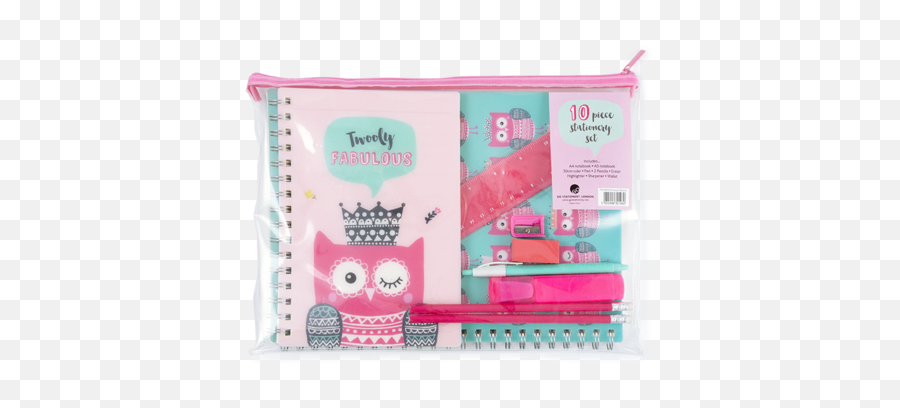 Twooly Fabulous Stationery Set - Magrudy Owl Stationery Set Png,Lip Ring Png