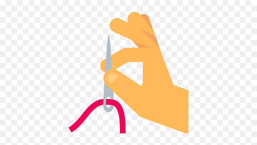 Hand Holding Needle Icon In Color Style - Drawing Png,Needle Icon