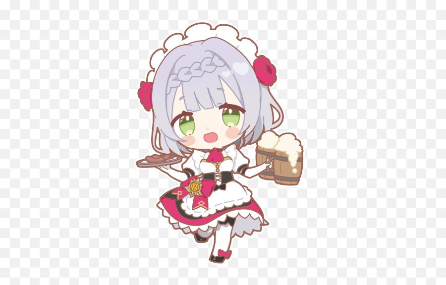 El - Noelle Meido Cosplay Png,Okita Souji Icon Chibi