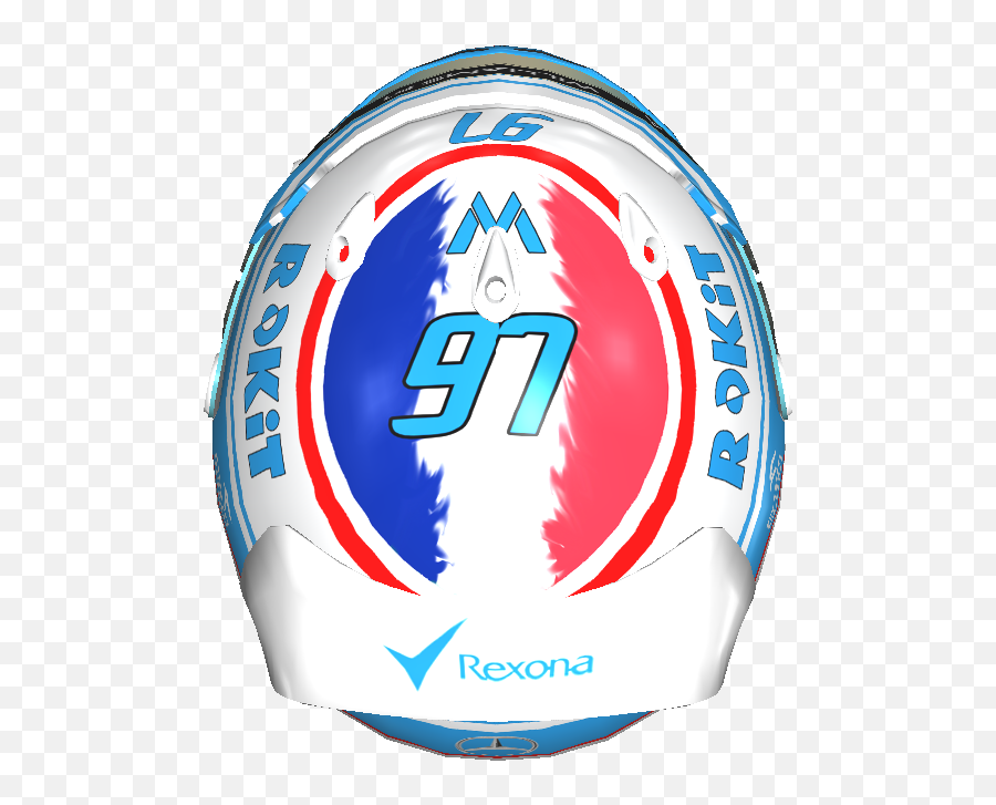Williams Flag Career Helmet 2019 Racedepartment - Soccer Png,French Flag Png