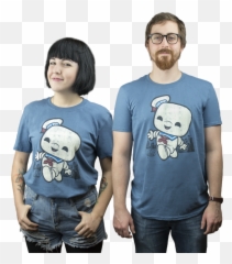 Ghostbusters - Stay Puft Marshmallow Man Pop Tees Mens Indigo TShirt Short Sleeve png