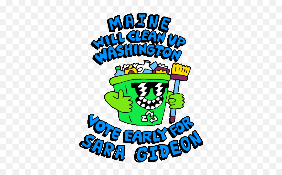 Maine Will Clean Up Washington Dc Sticker - Maine Png,Gideon Icon