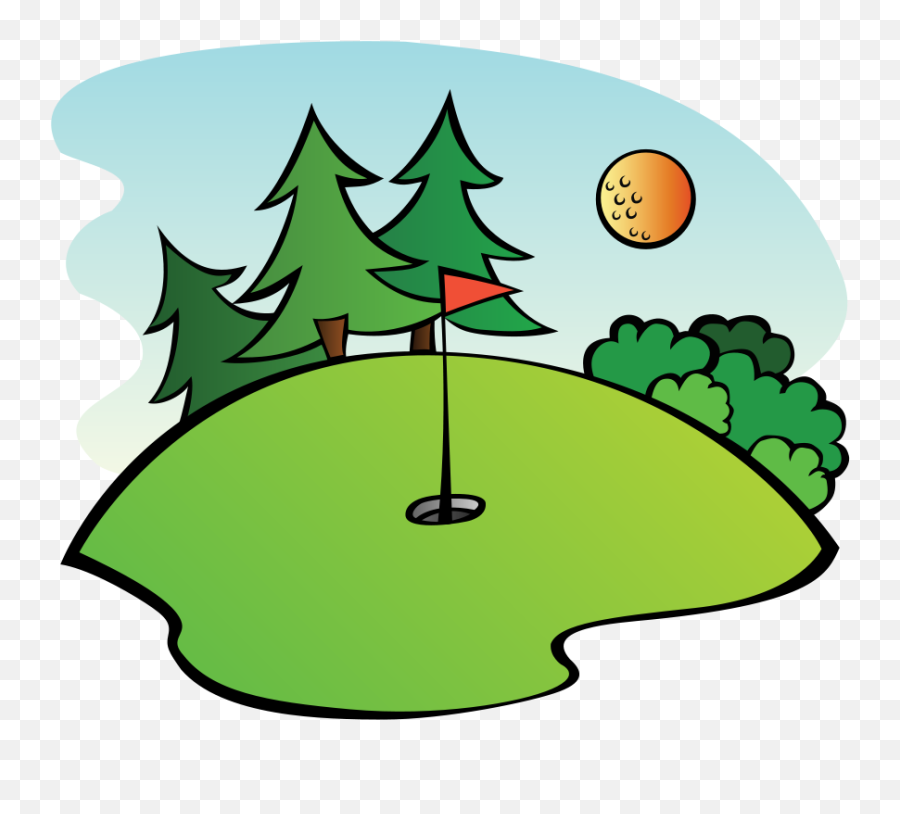 Large Size Golf Course Clipart Vector Ball Crafts Png Outing Icon