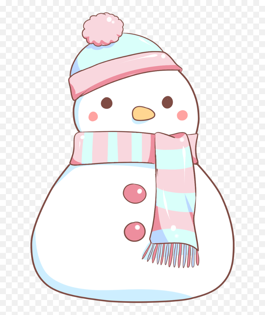 Kawaii Snowman Png - Kawaii Snowman Transparent,Snowman Transparent Background