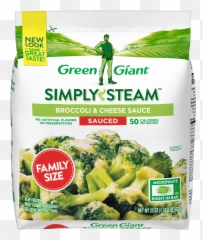 Green Giant Simply Steam Family Size Broccoli U0026 Cheese - Green Giant Broccoli And Cheese Png,Broccoli Transparent