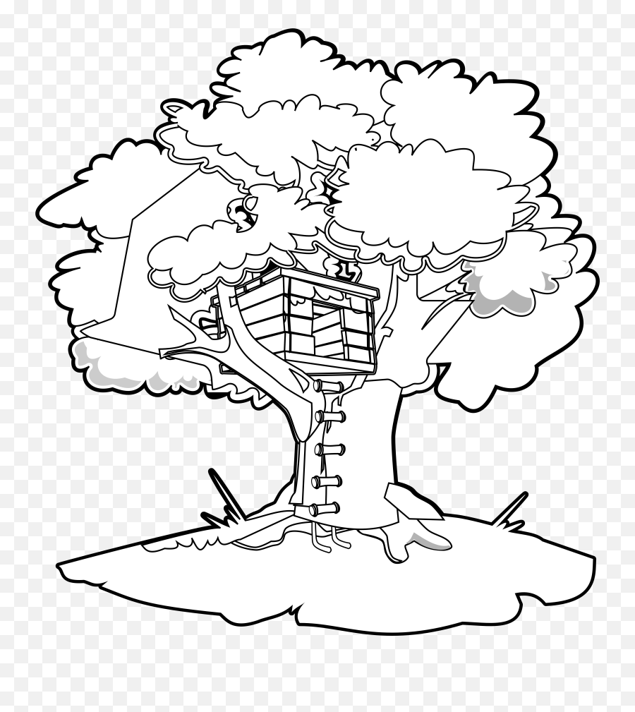 Magic Tree House Coloring Book Clip Art - Tree House Coloring Book Png,Treehouse Png