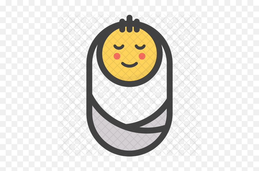 Newborn Baby Emoji Icon Of Colored - Black And White Baby Emoji Png,Baby Emoji Png