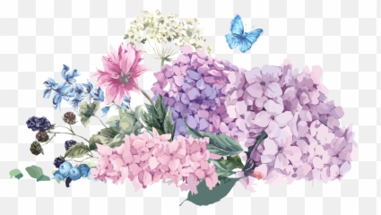 Flower Bouquet Hydrangea Wedding - Hydrangea Flower Vector Png,Hydrangea Png