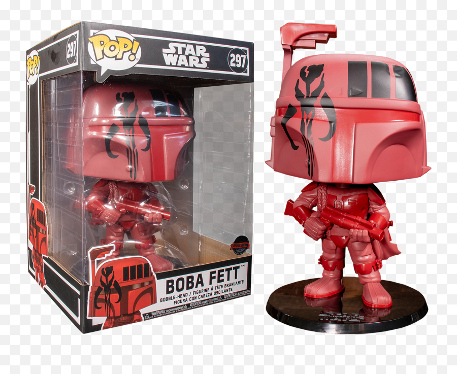 Star Wars - Boba Fett Red 10 Oversized Funko Pop Vinyl Figure 10 Inch Boba Fett Pop Png,Boba Fett Png