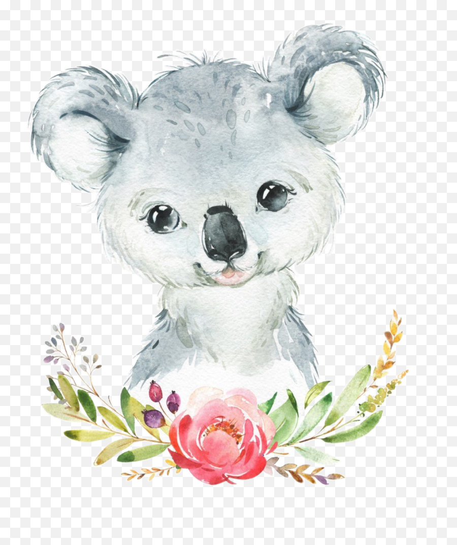 Watercolor Handpainted Sticker By Stephanie - Cute Drawings Animals Png,Koala Bear Png