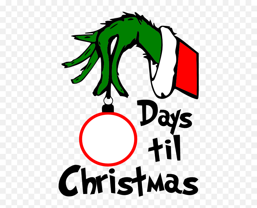 Grinch Face Png For Vinyl - Many Days Till Christmas,Grinch Png