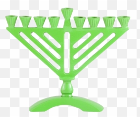 Mini Menorah - Rambam Style Green Menorah Png,Menorah Png