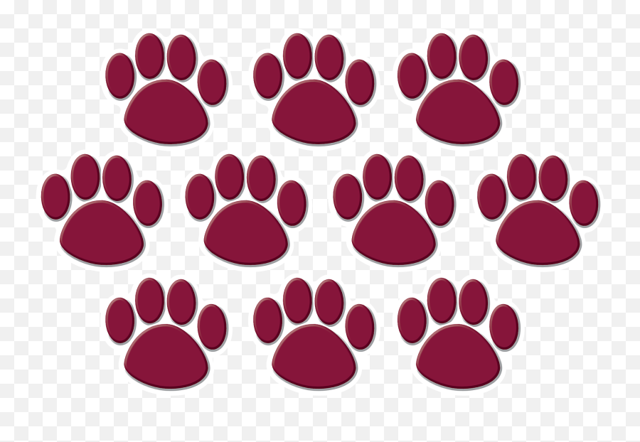Teacher Created Resources Accents Blue Paw Print 4275 - Maroon Paw Print Border Png,Paw Print Logo