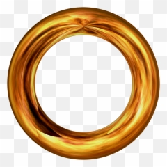 Pin - Gold Round Ring Png