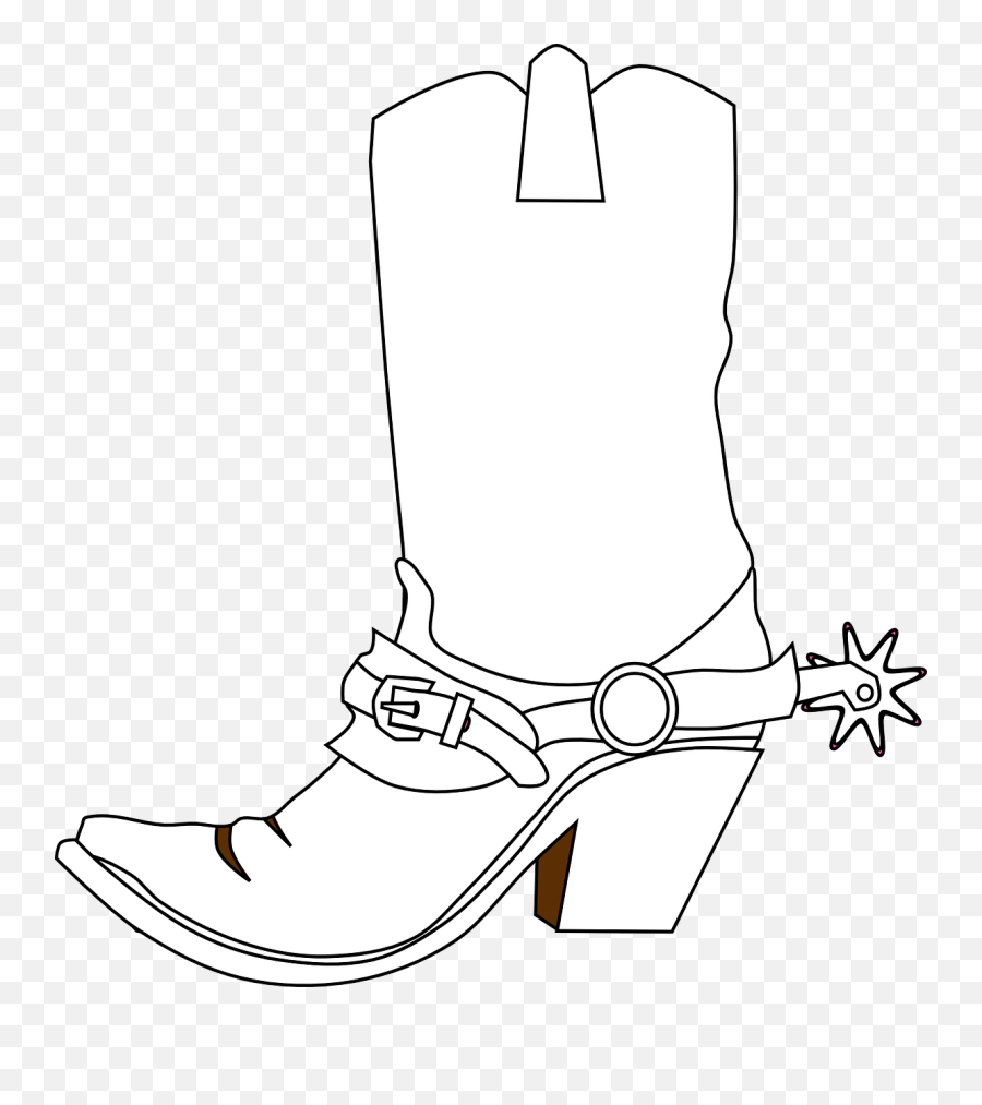 Cowboy Boots Spurs Western - Cowboy Cartoon Black Background Png,Cowboy Boot Png