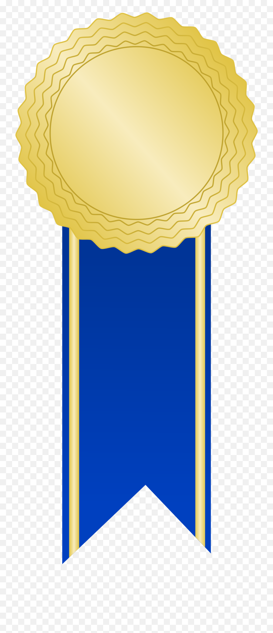 Fileinkscape Golden Award With A Blue Ribbonsvg - Blue Ribbon For Award Png,Golden Ribbon Png