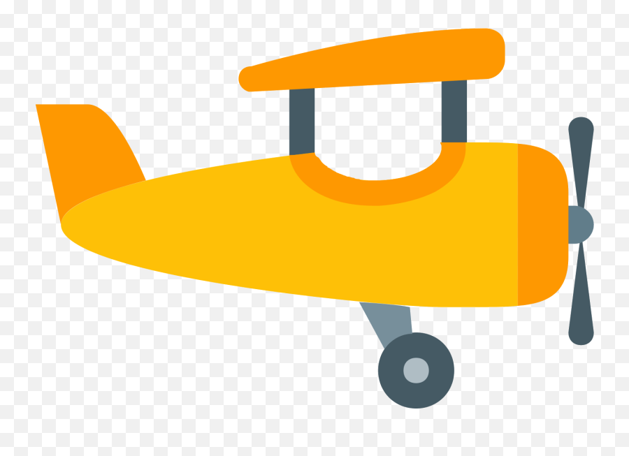 Biplane - Airplane No Background Yellow Transparent Vector Plane Icon Png,Airplane Clipart Transparent