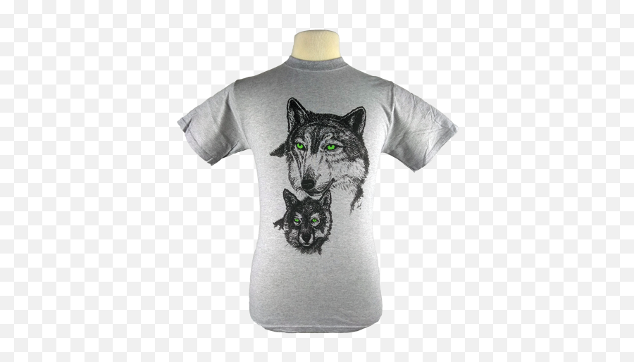 Green Eyed Wolf - Short Sleeve Png,Wolf Eyes Png