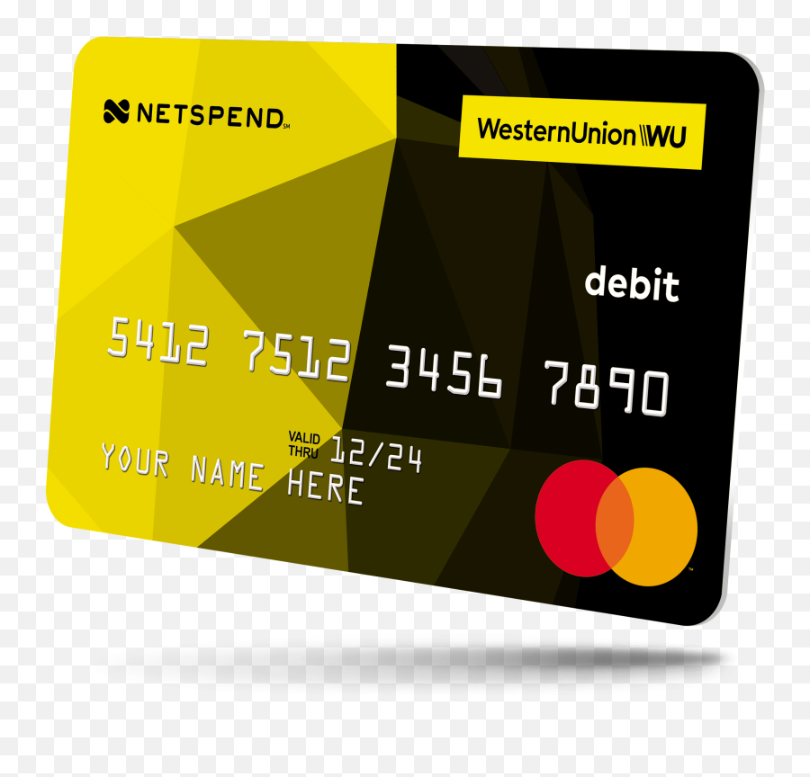 Learn About The Wu Netspend Prepaid Masterdcard Western - Netspend Western Union Card Png,Visa Master Card Logo