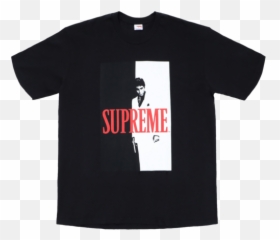 Supreme Scarface Split Tee Black - Scarface The World Is Yours Png,Scareface Logo