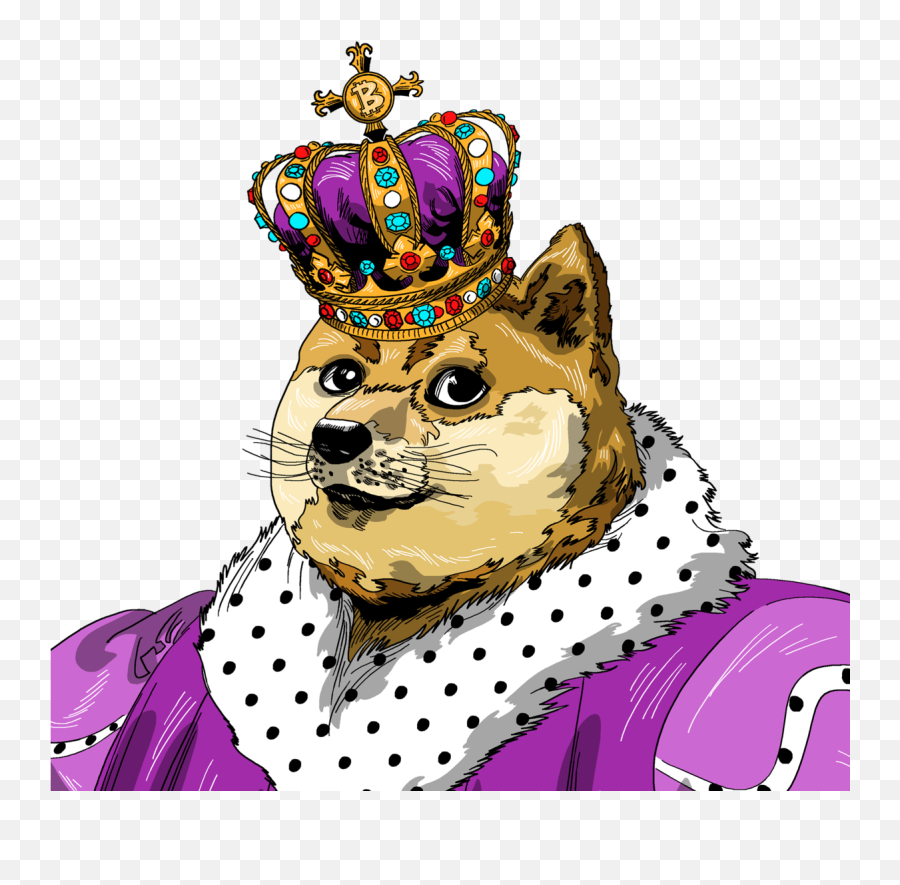 Dogelord Cryptocurrency Apparel U2013 Dogelordcom - Doge Wearing A Crown Png,Doge Face Png