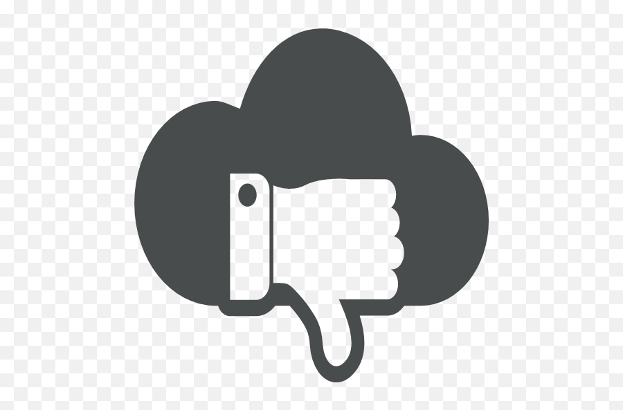 Cloud Computing Down Thumb Unlike Icon - Cloud Computing Png,Thumb Down Icon