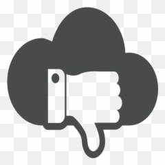 Cloud Computing Down Thumb Unlike Icon - Computing png